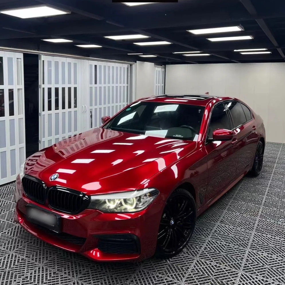 Gloss Metallic Cherry Red Car Vinyl Wrap