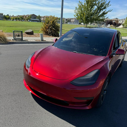 Gloss Metallic Cherry Red Car Vinyl Wrap