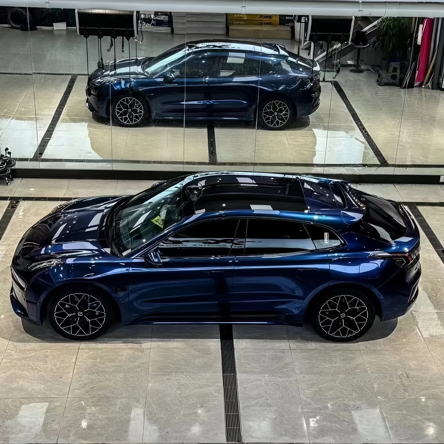 Gloss Metallic Indigo Blue Car Vinyl Wrap