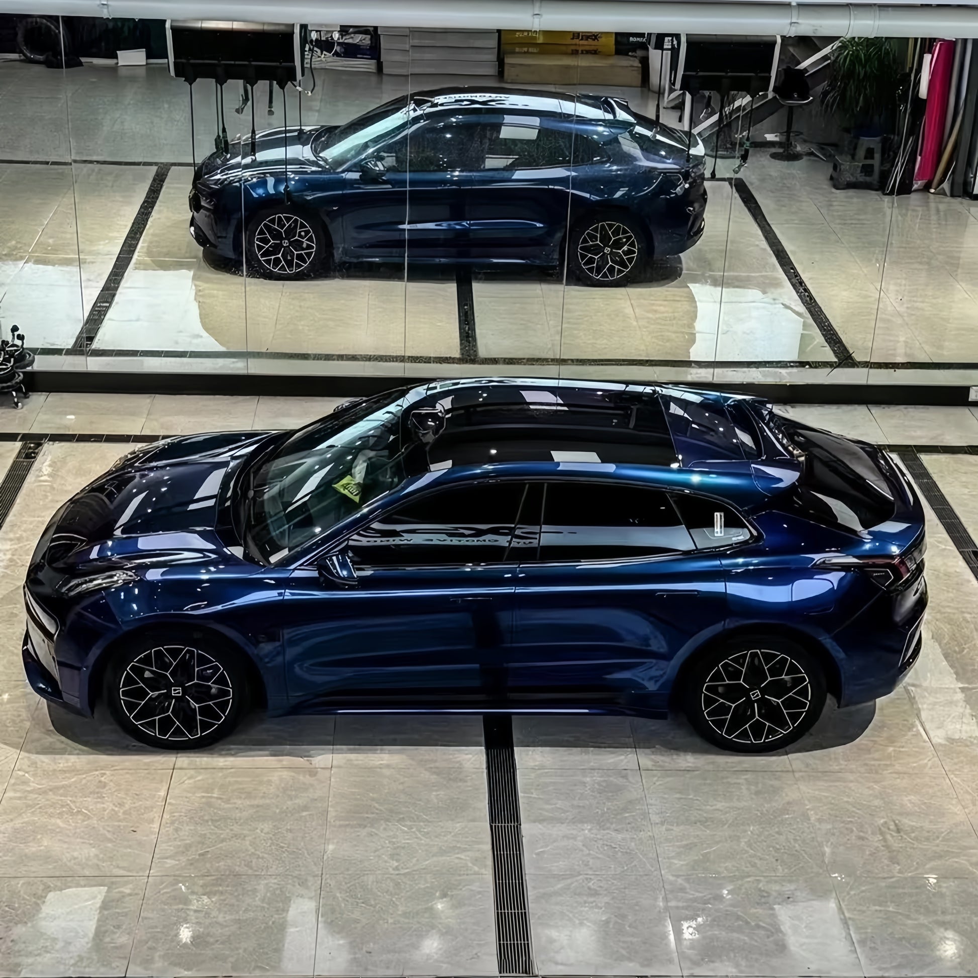 Gloss Metallic Indigo Blue Car Vinyl Wrap