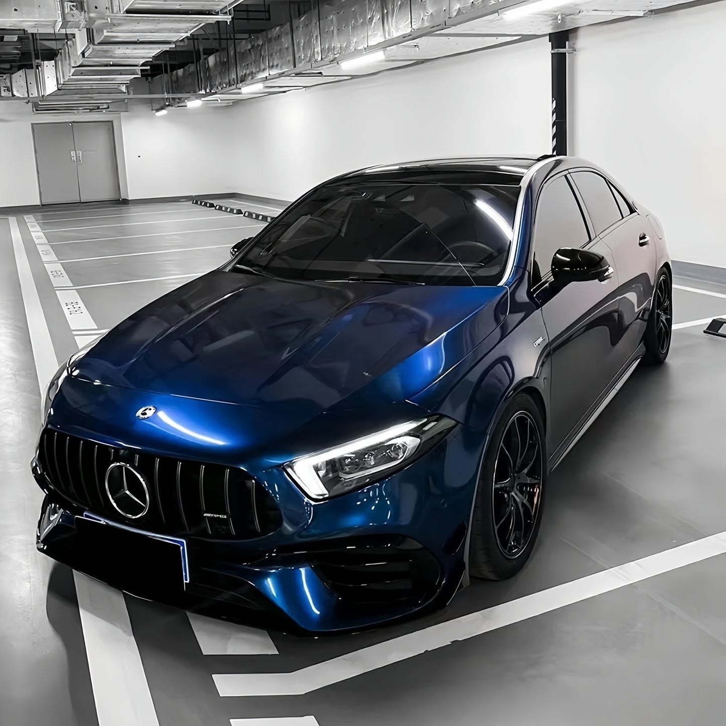 Gloss Metallic Indigo Blue Car Vinyl Wrap