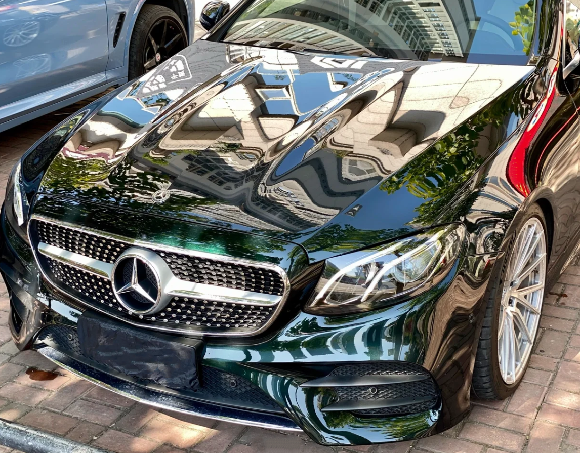 Gloss Benz Emerald Green Car Vinyl Wrap