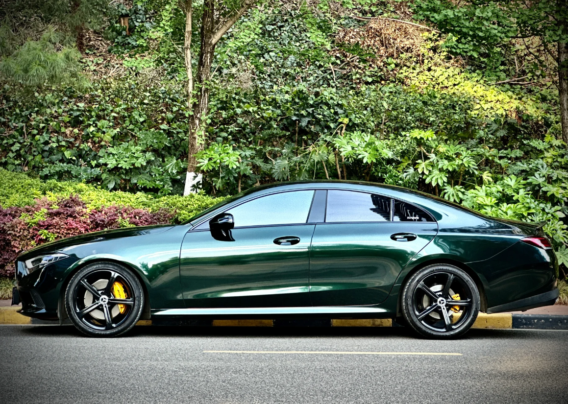 Gloss Benz Emerald Green Car Vinyl Wrap