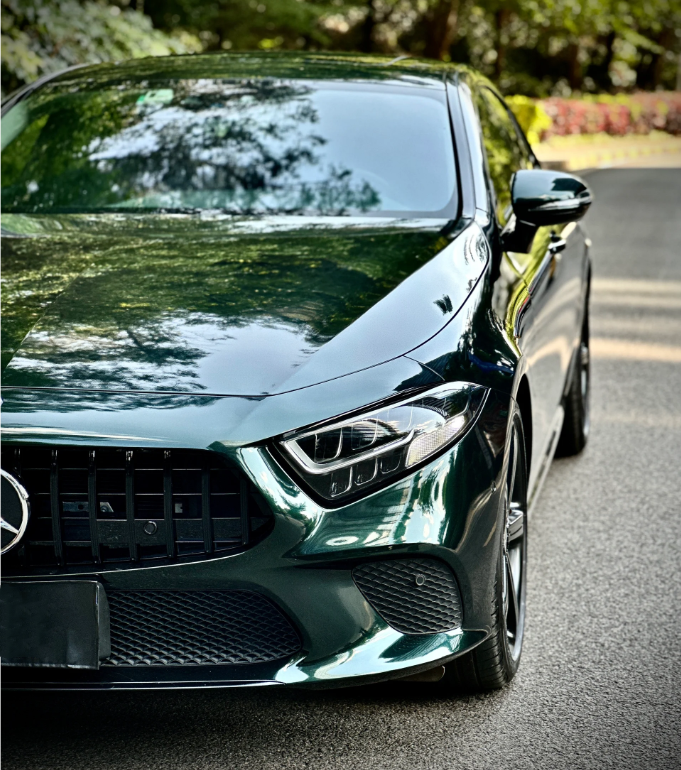Gloss Benz Emerald Green Car Vinyl Wrap