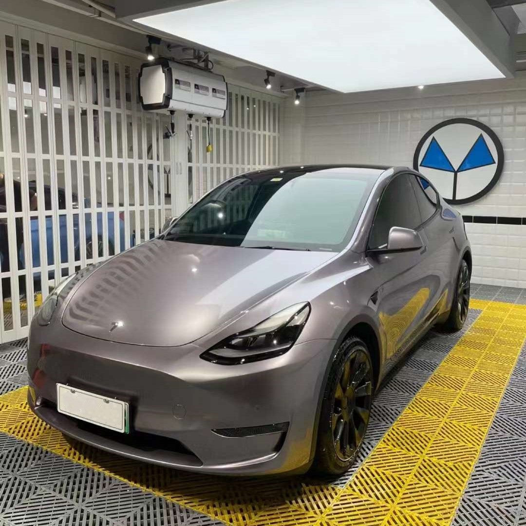 Quality Gloss Metallic Titanium Gray Car Vinyl Wrap  For Sale |