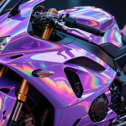 Gloss Purple Holographic Chrome Laser Car Vinyl Wrap