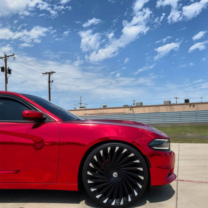 Quality Gloss Red Mirror Chrome Car Vinyl Wrap  For Sale |