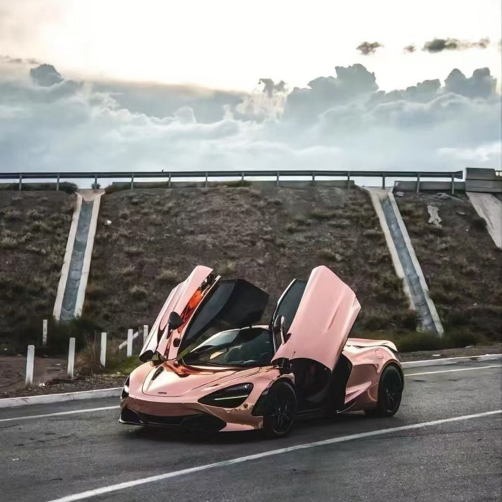 Quality Gloss Rose Gold Mirror Chrome Car Vinyl Wrap  For Sale |