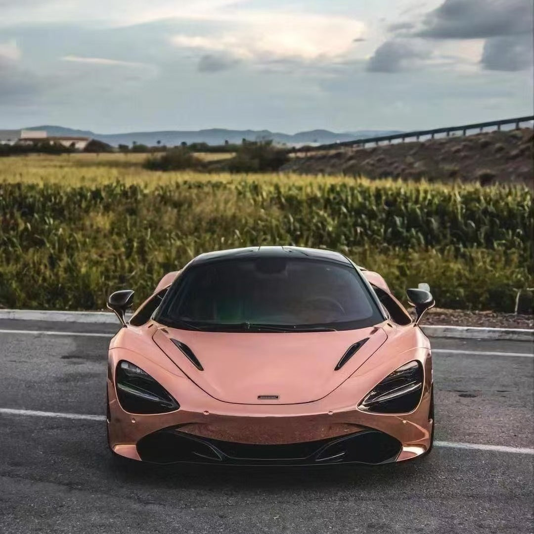 Quality Gloss Rose Gold Mirror Chrome Car Vinyl Wrap  For Sale |