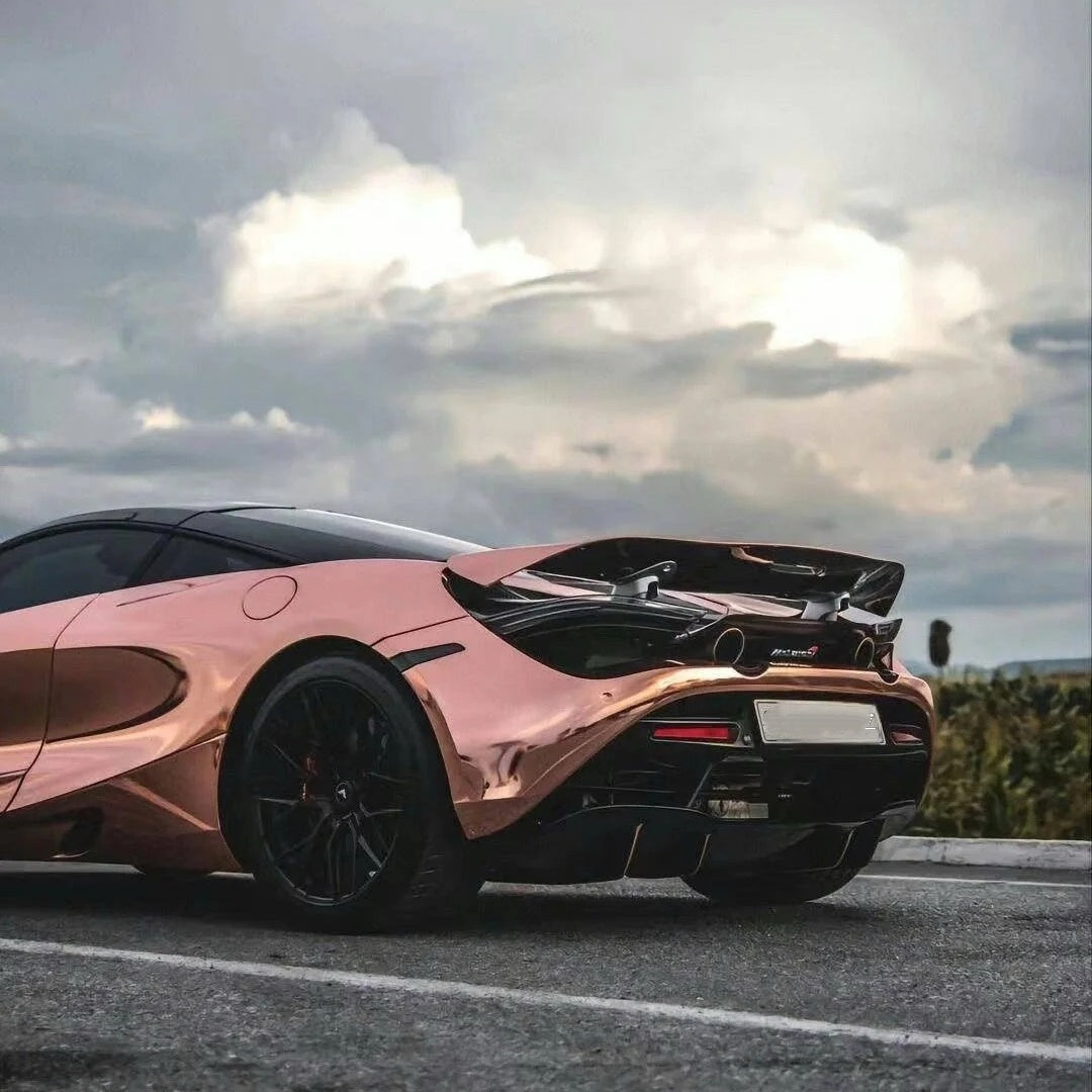 Quality Gloss Rose Gold Mirror Chrome Car Vinyl Wrap  For Sale |
