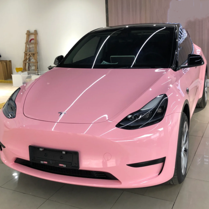 Gloss Rouge Pink Car Vinyl Wrap