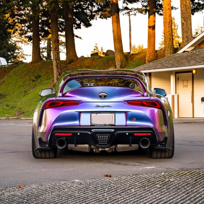 PET Gloss Shifting Green Purple Car Vinyl Wrap