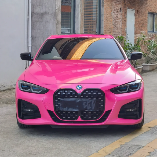 Gloss Sparkle Pink Car Vinyl Wrap