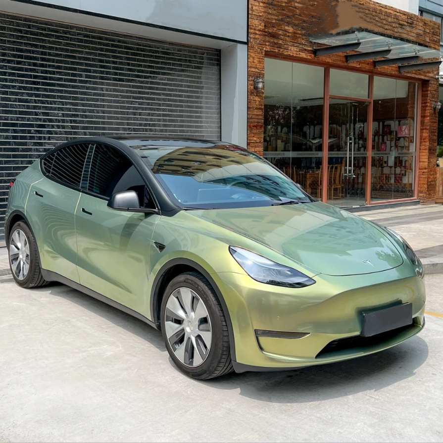 Quality Gloss Urban Bamboo Green Car Vinyl Wrap  For Sale |