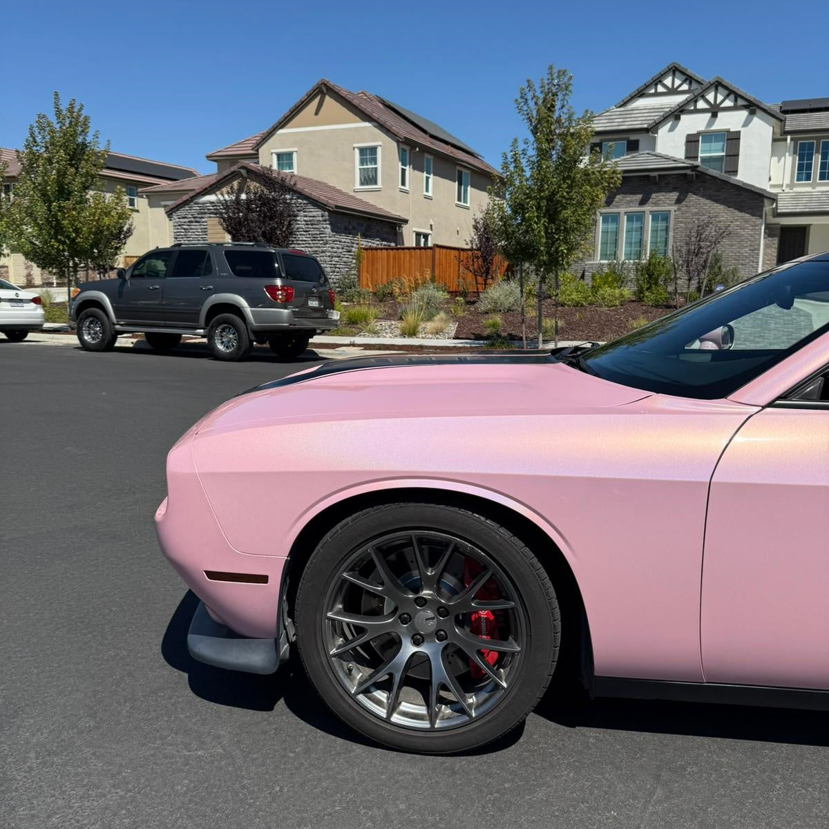 Glossy Laser Light Pink Car Vinyl Wrap