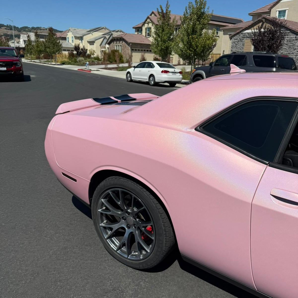 Glossy Laser Light Pink Car Vinyl Wrap