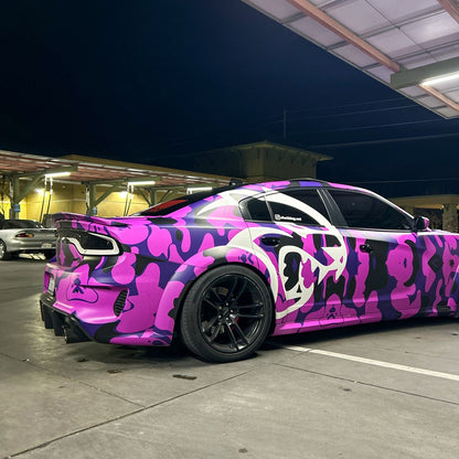 Hellcat Purple Camouflage Custom Car Vinyl Wrap - Free Shipping