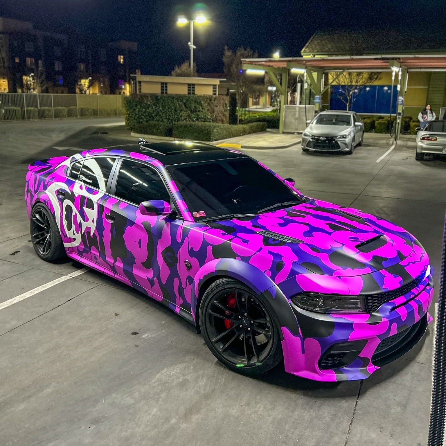 Hellcat Purple Camouflage Custom Car Vinyl Wrap - Free Shipping