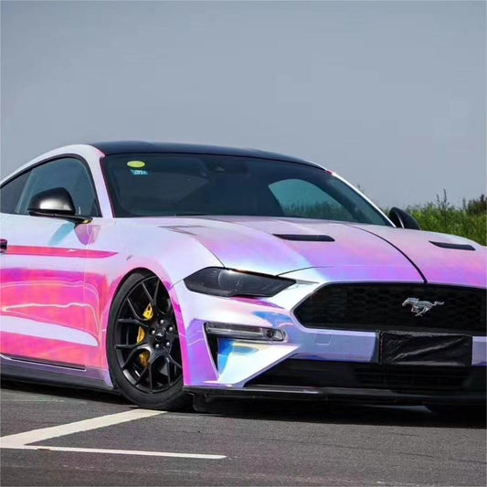 Quality Holographic Chrome Rainbow White Car Vinyl Wrap (Non-Stretchable)  For Sale |