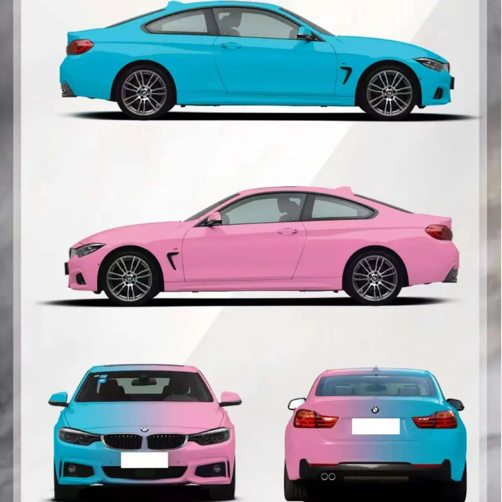 Quality Laser Pink To Blue Gradient Custom Vinyl Wrap  For Sale |