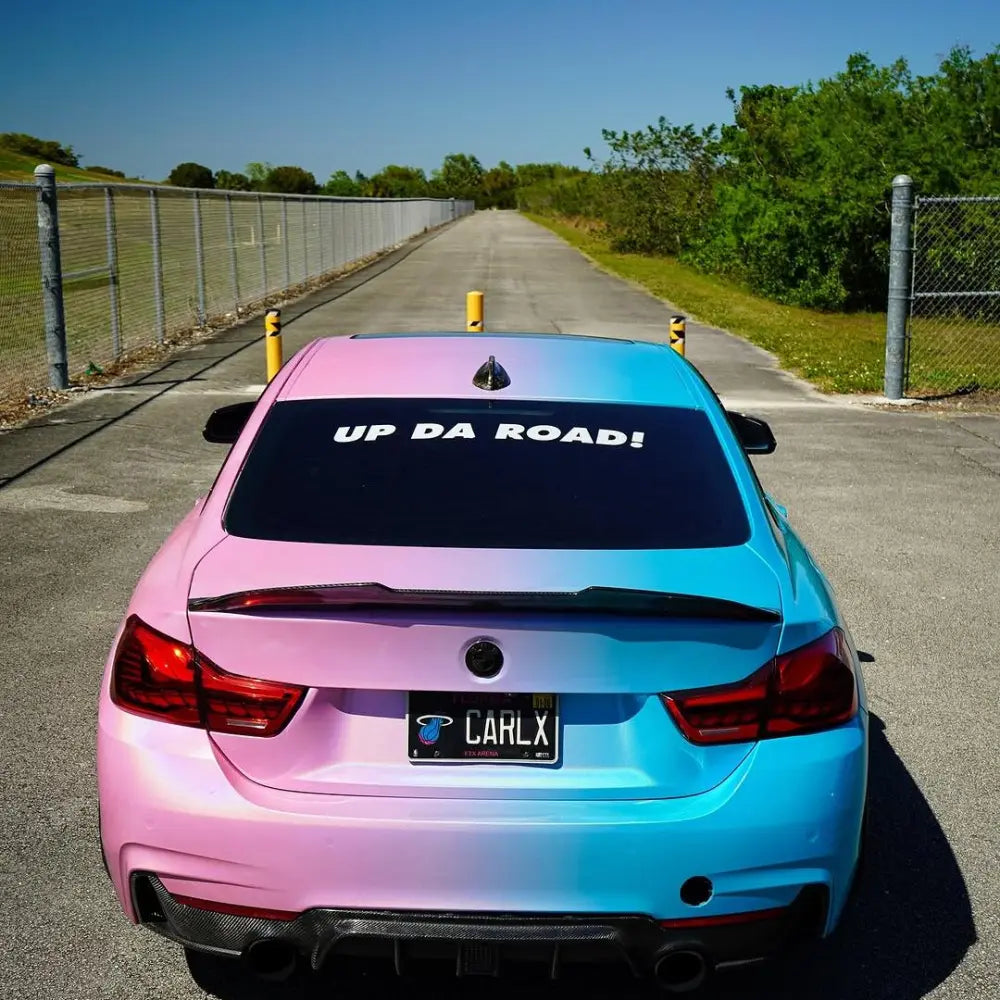 Quality Laser Pink To Blue Gradient Custom Vinyl Wrap  For Sale |