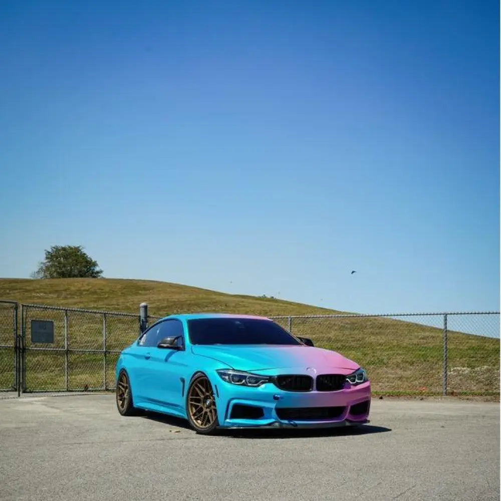Quality Laser Pink To Blue Gradient Custom Vinyl Wrap  For Sale |