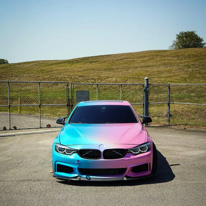 Quality Laser Pink To Blue Gradient Custom Vinyl Wrap  For Sale |