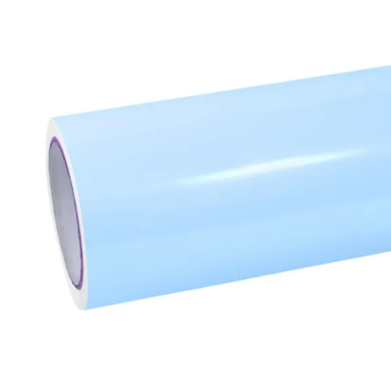 PET Macaron Baby Blue Car Vinyl Wrap