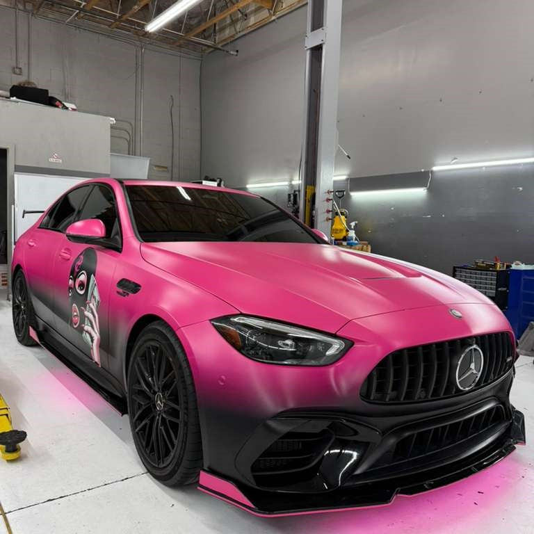 Quality Masked Wealthy Girl Customized Car Vinyl Wrap  For Sale |