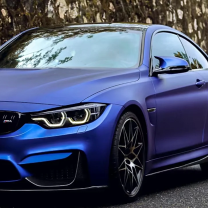 Matte Chrome Blue Car Vinyl Wrap