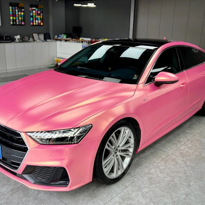Matte Diamond Gold Pink Car Vinyl Wrap