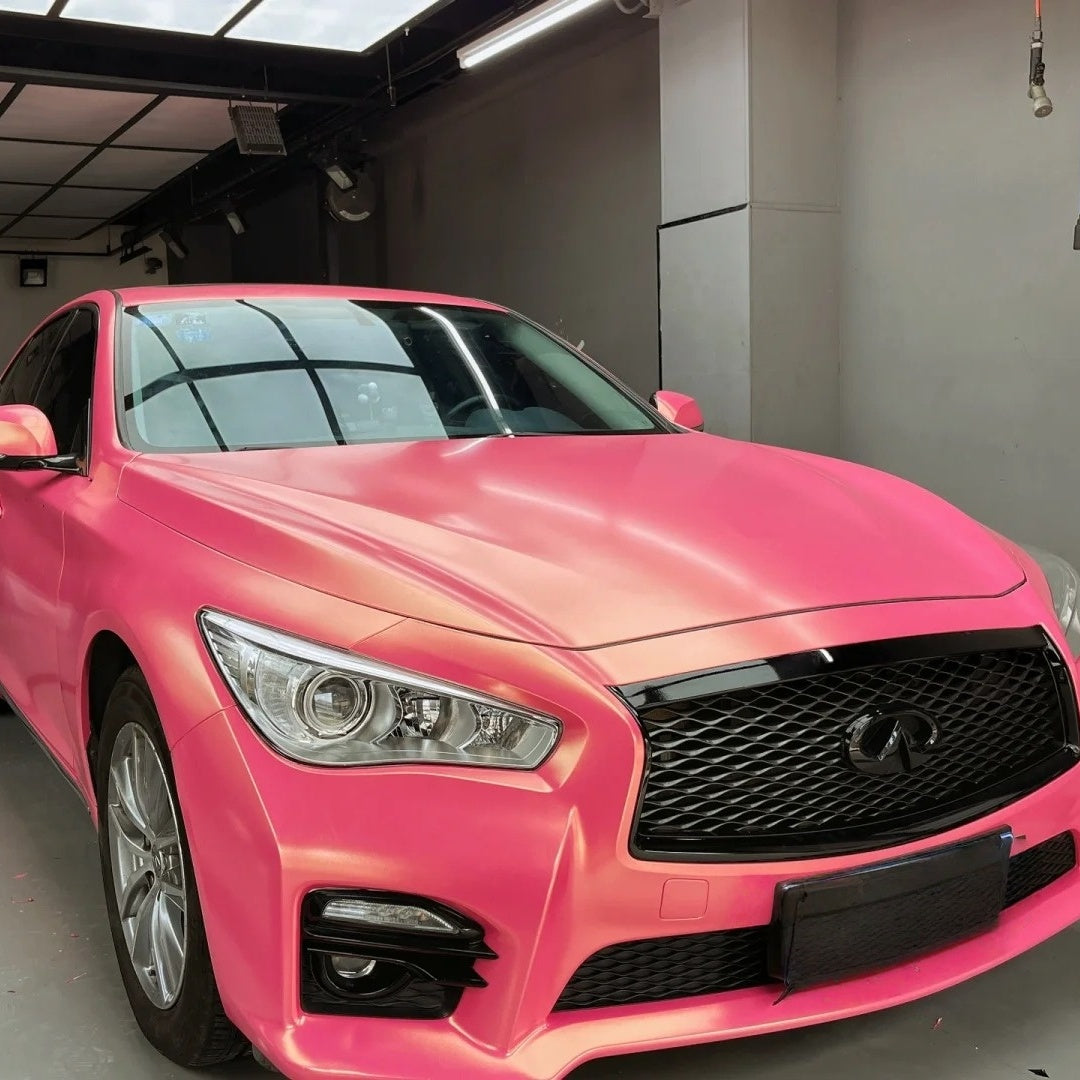 Matte Diamond Gold Pink Car Vinyl Wrap
