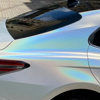 Toyota Tesla Matte Laser White Car Vinyl Wrap