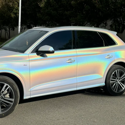 Toyota Tesla Matte Laser White Car Vinyl Wrap