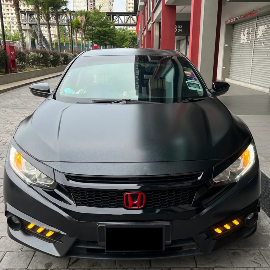 Honda Matte Metallic Graphite Black Car Vinyl Wrap