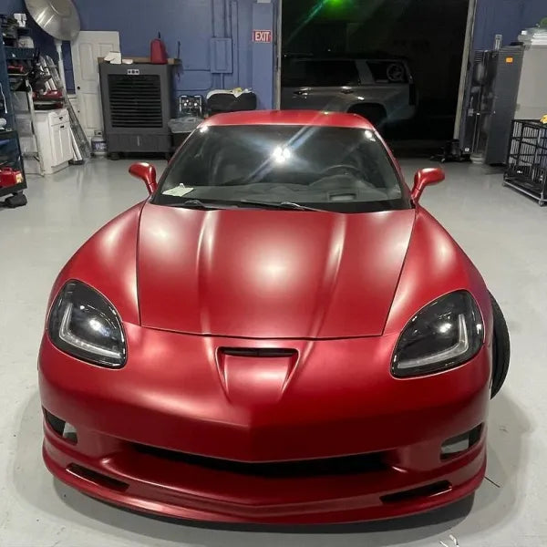 Quality Matte Metallic Red Car Vinyl Wrap  For Sale |