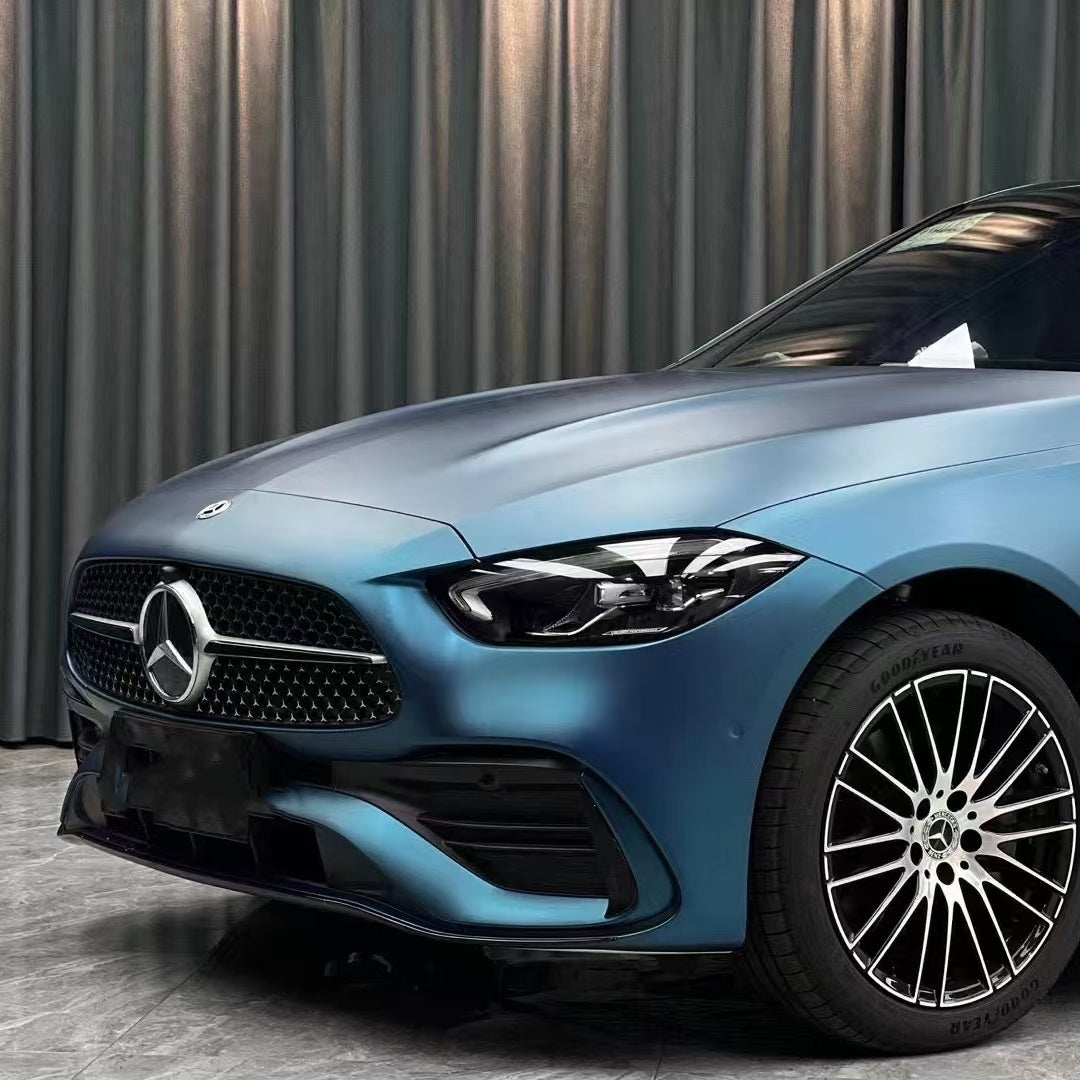 Matte Night Blue Car Vinyl Wrap