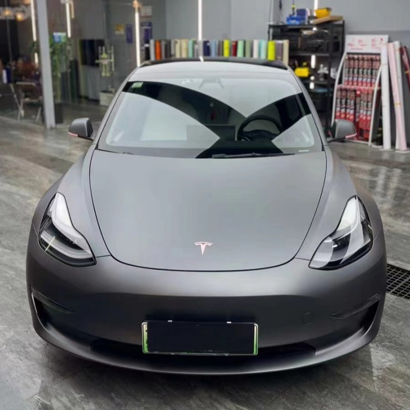 Matte Pearl Metal Grey Car Vinyl Wrap