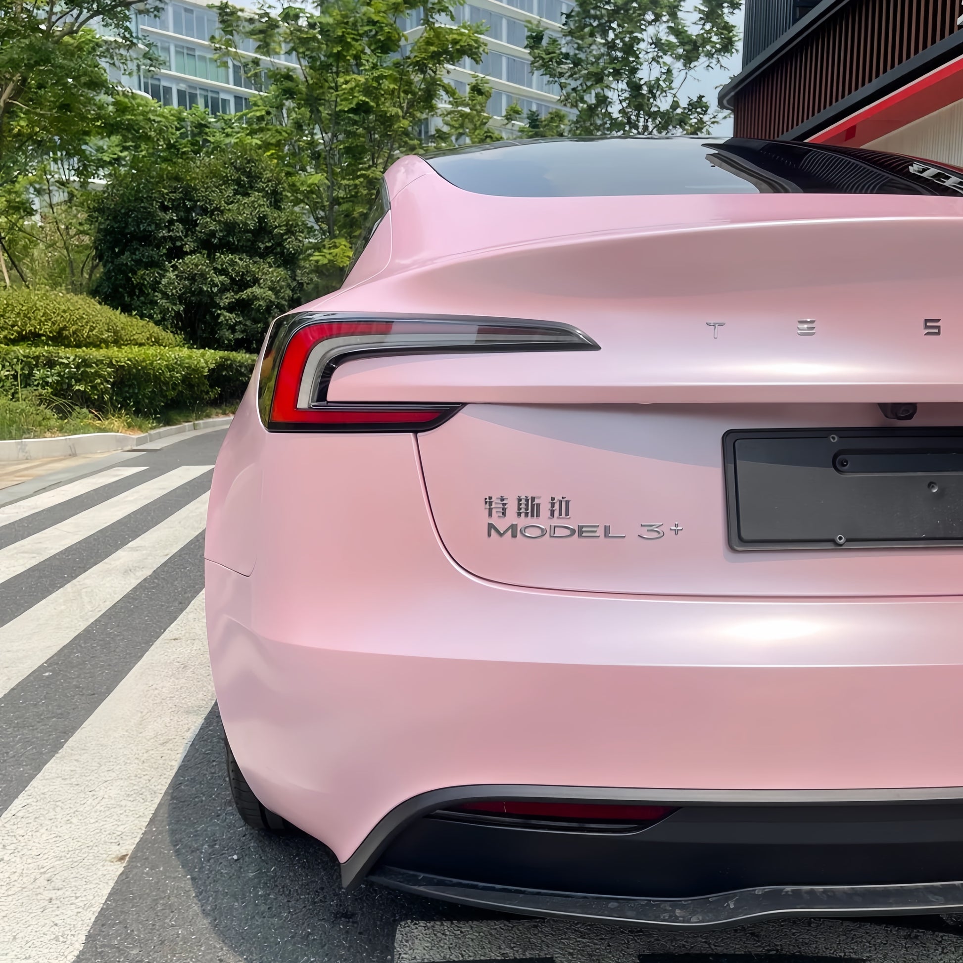 Matte Pure Metal Cherry Pink Car Vinyl Wrap