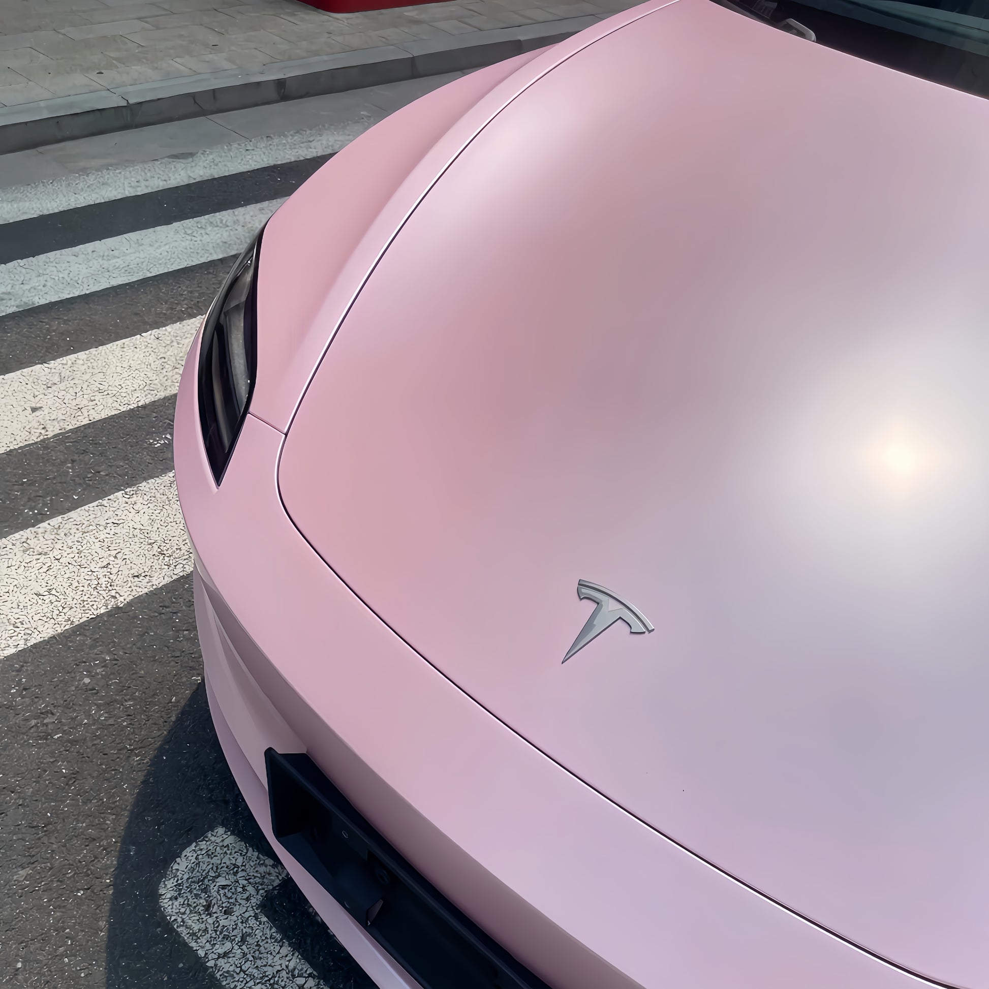 Matte Pure Metal Cherry Pink Car Vinyl Wrap