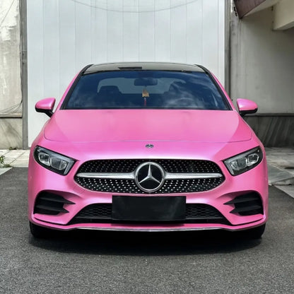 Quality Matte Pure Metal Princess Pink Car Vinyl Wrap  For Sale |