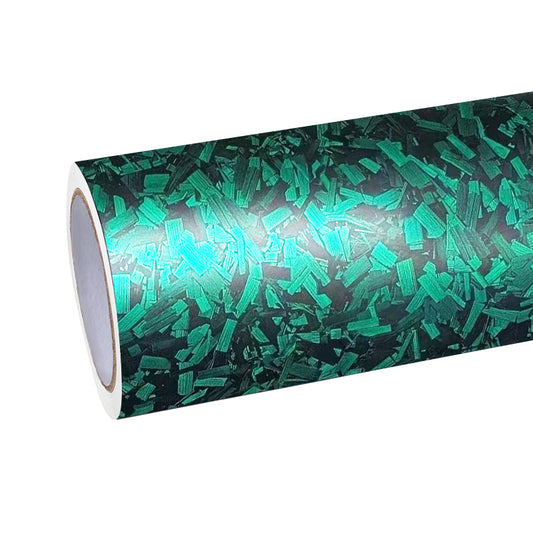 Quality Matte Black Green Forged Carbon Car Vinyl Wrap  For Sale |