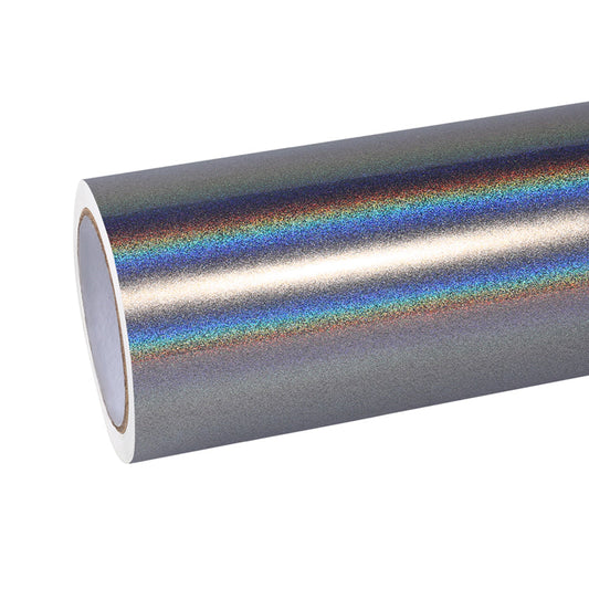 Quality Matte Rainbow Holographic Sliver Car Vinyl Wrap  For Sale |