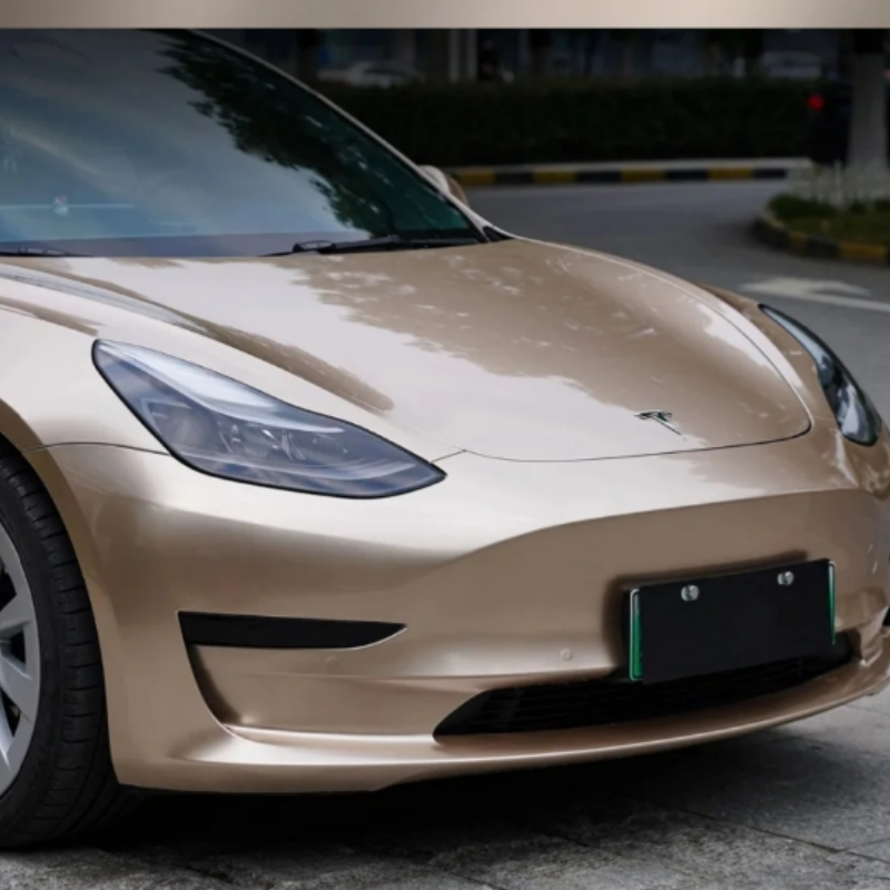 Metal Champaign Dark Gold Car Vinyl Wrap