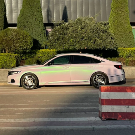 Quality  Metallic Gloss Aurora White Car Vinyl Wrap  For Sale |