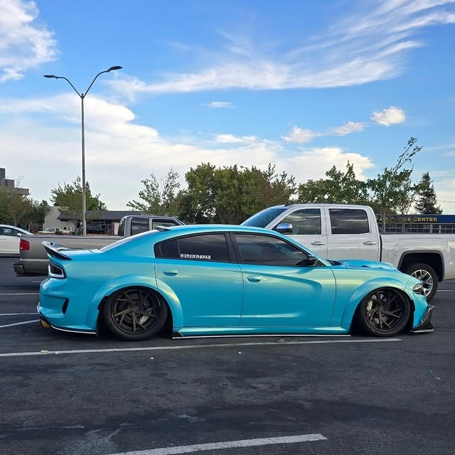 Metallic Neon Ice Blue Car Vinyl Wrap