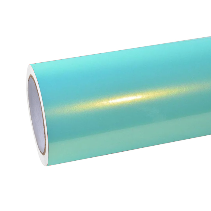 Metallic Neon Ice Blue Car Vinyl Wrap