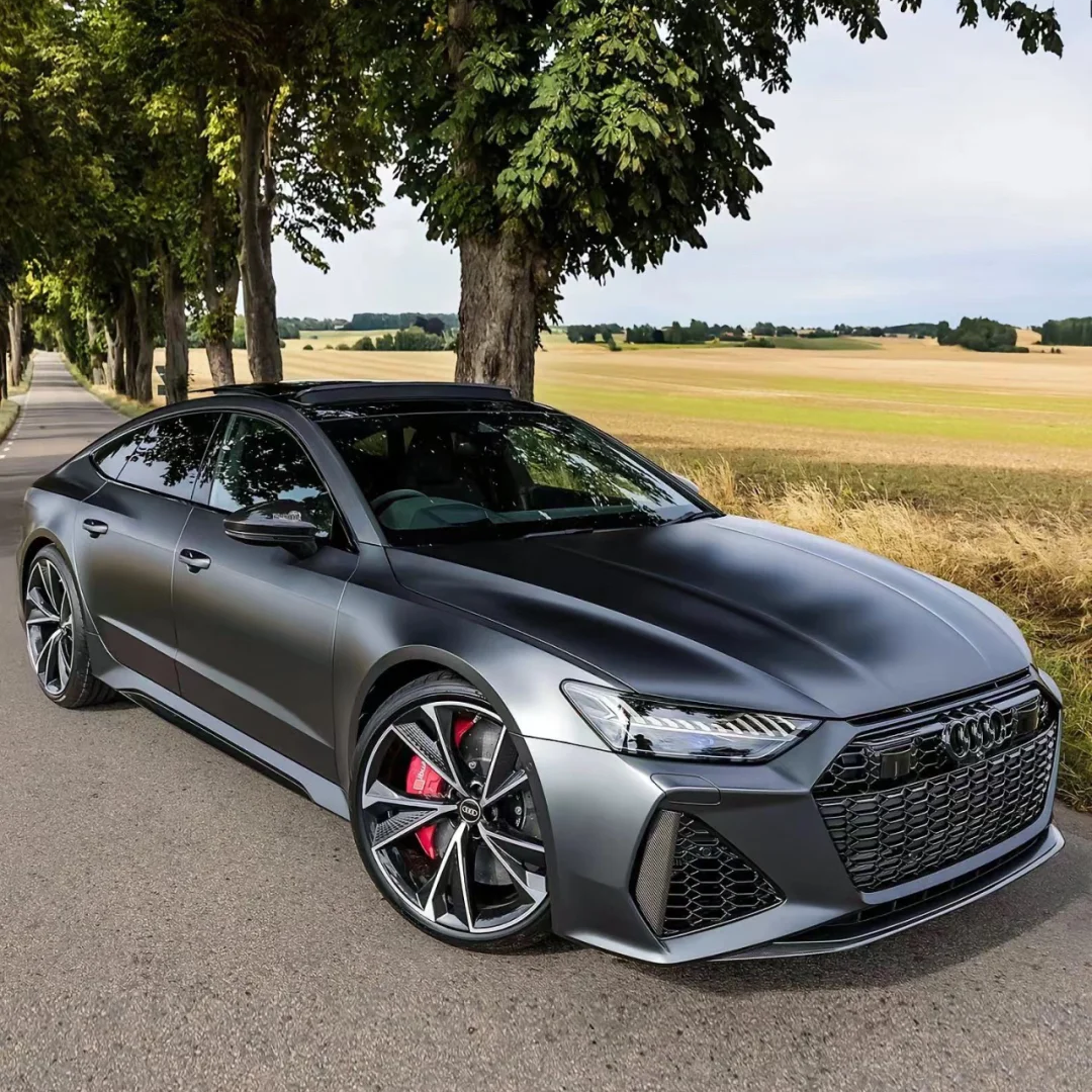 Matte Metallic PET AMG Grey Car Vinyl Wrap