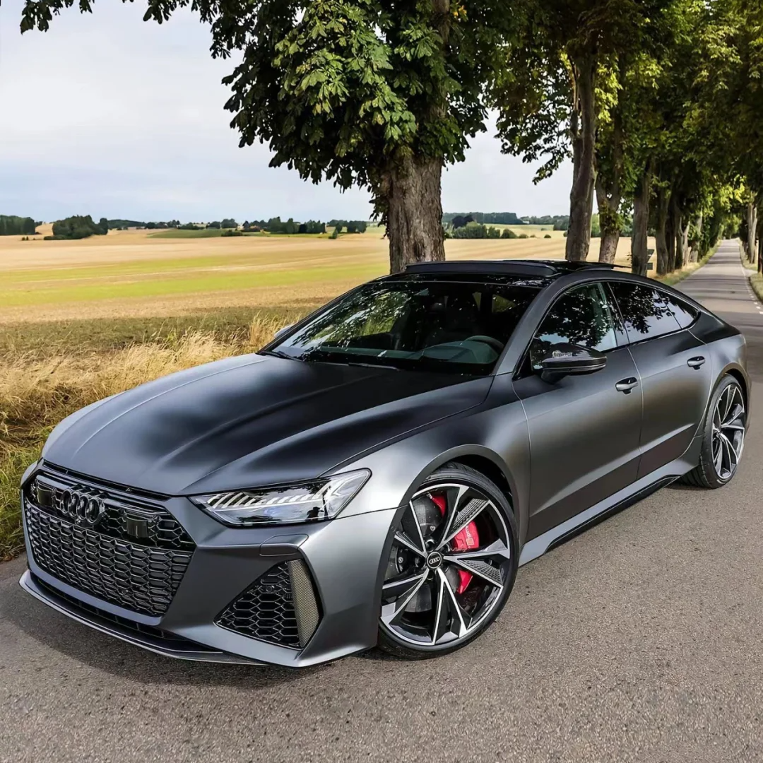 Matte Metallic PET AMG Grey Car Vinyl Wrap