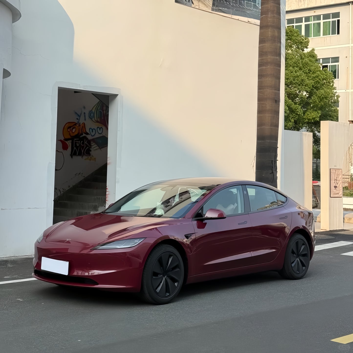 PET Ankara Red Car Vinyl Wrap